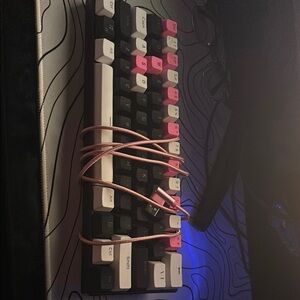 Black and Pink Mechanical Keyboard